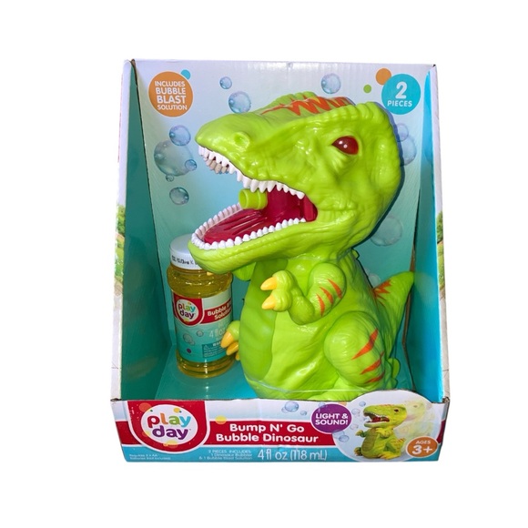 Play Day Bump N Go Bubble Blowing Dinosaur With Lights, Sound And Movement - Picture 4 of 8